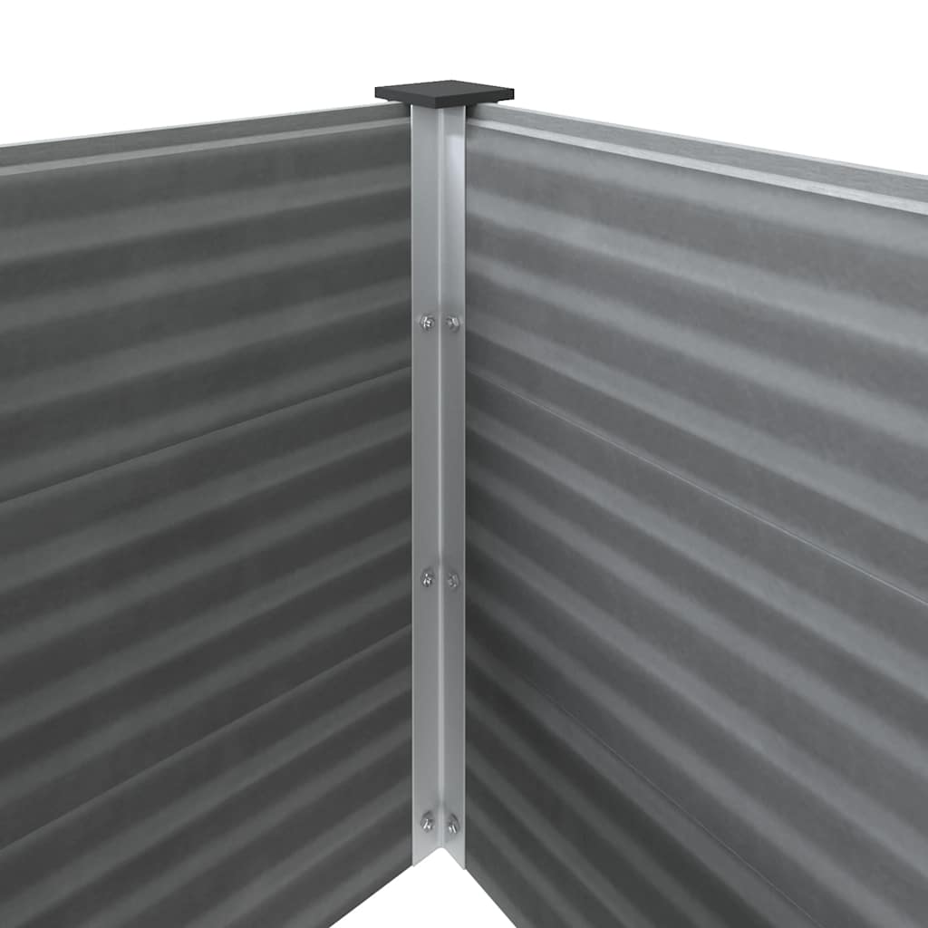 Vrtna Posuda za Sadnju WPC 100x100x54 cm Siva