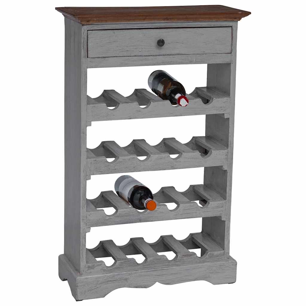 Stalak za vino od masivnog drva mahagonija 55 x 23 x 85 cm