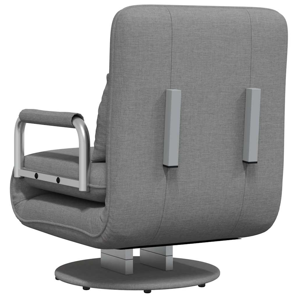 Okretna stolica sofa krevet od tkanine svjetlosivi