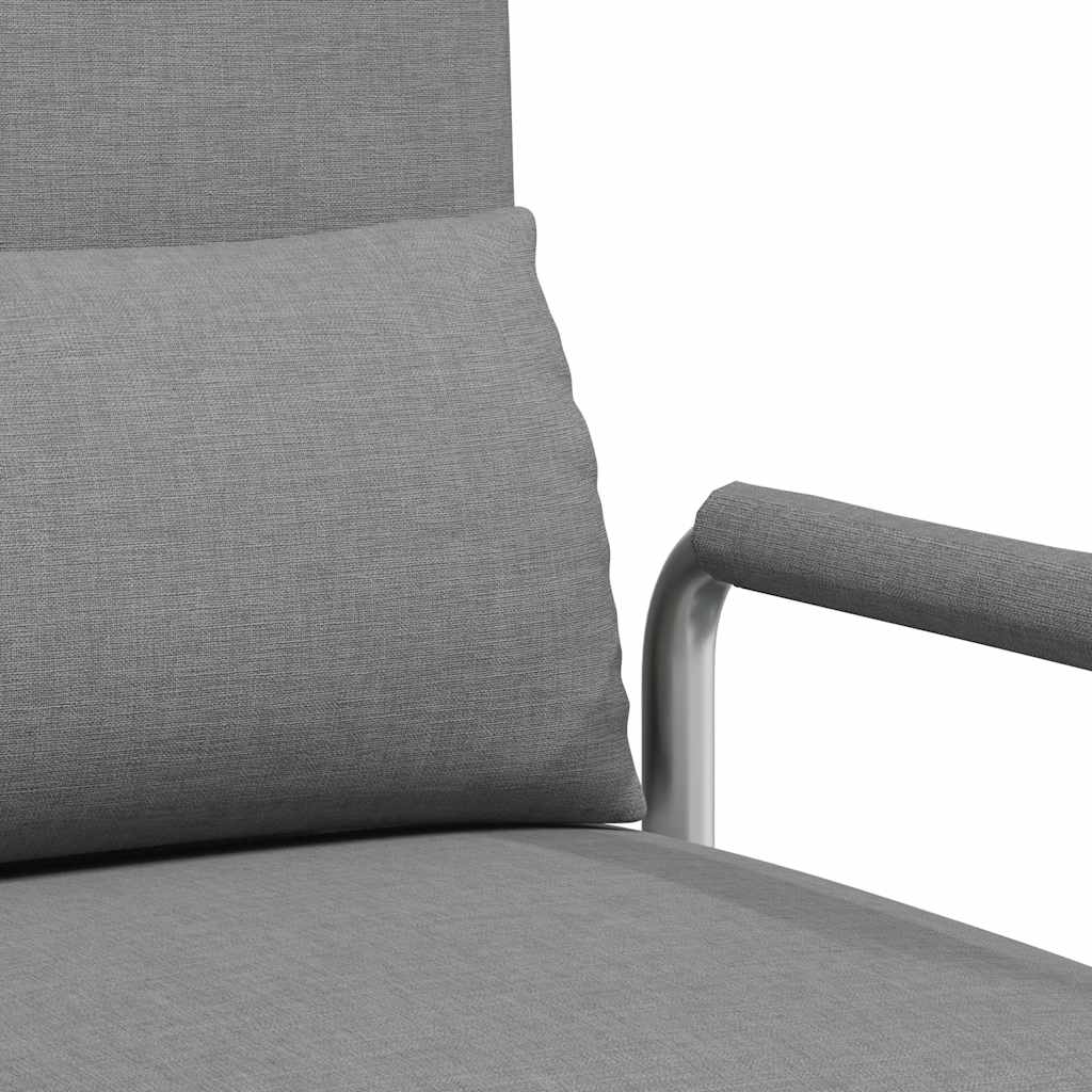 Okretna stolica sofa krevet od tkanine svjetlosivi