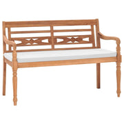 Batavia klupa s jastucima 120 cm tikovina