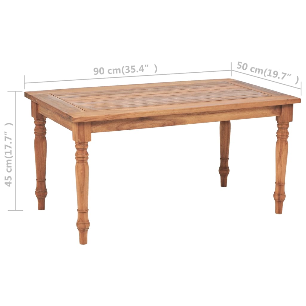 Stolić za kavu Batavia od tikovine 90 x 50 x 45 cm