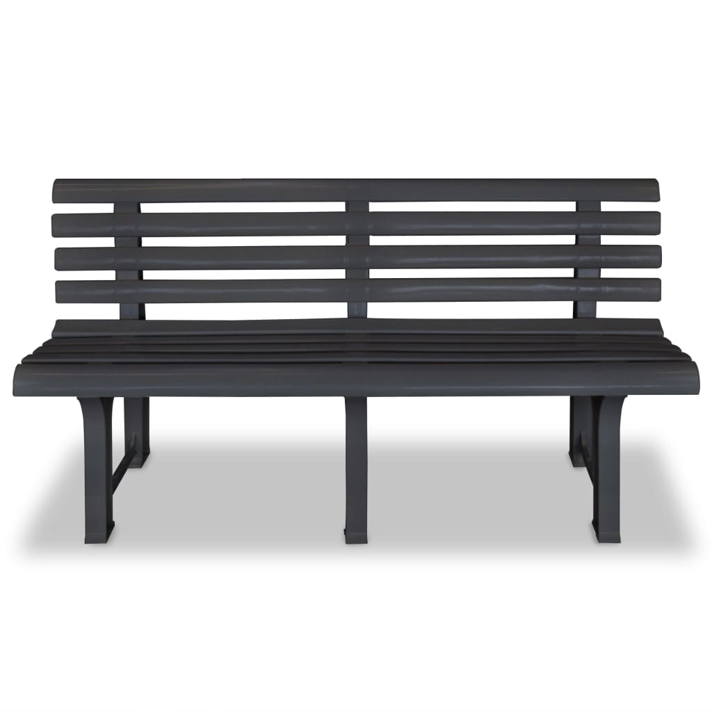Vrtna klupa 145,5 cm plastična antracit