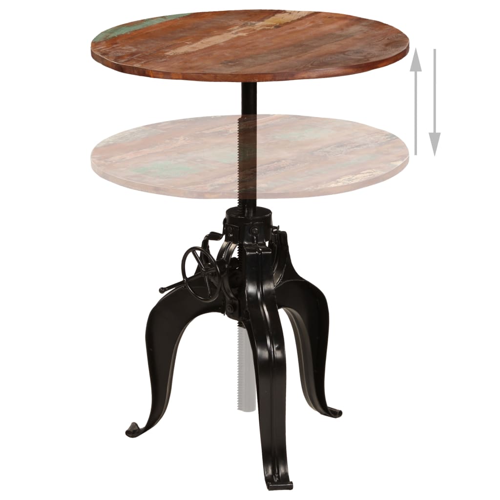 Barski stol od masivnog obnovljenog drva 75 x (76 - 110) cm