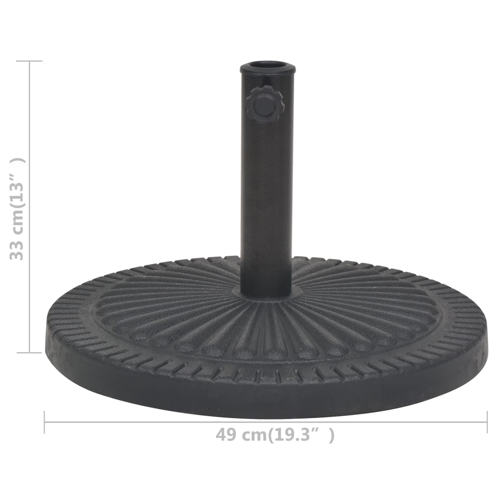 Stalak za Suncobran od Smole Okrugli Crni 14 kg