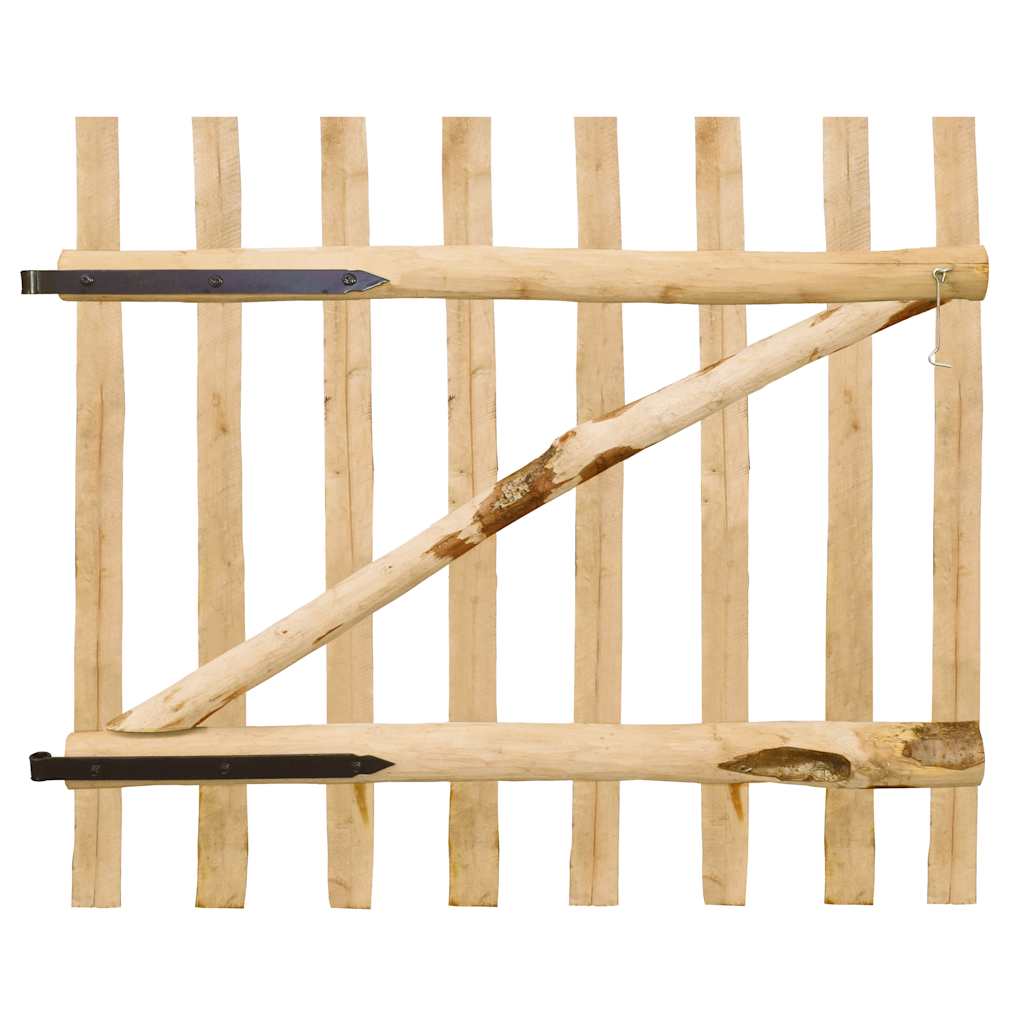 Jednostruka vrata za ogradu od drva lješnjaka 100 x 90 cm