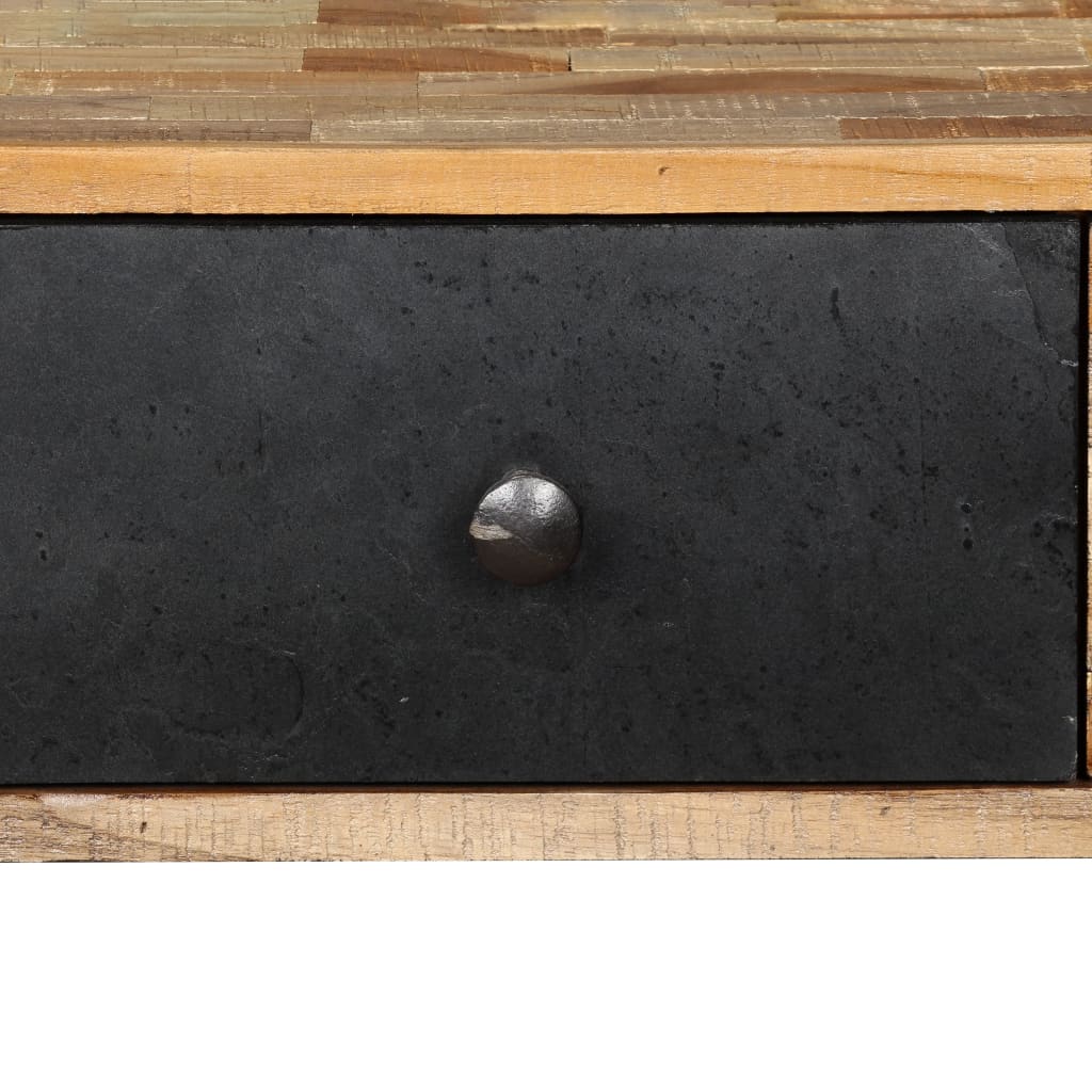 Konzolni Stol od Masivne Obnovljene Tikovine 120x30x76 cm