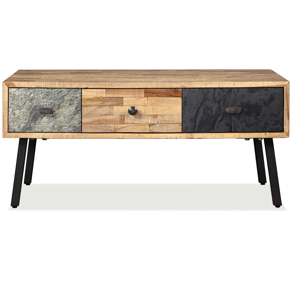 Stolić za kavu od masivne reciklirane tikovine 90 x 65 x 40 cm