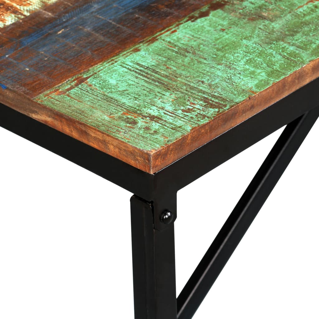 Klupa od masivnog obnovljenog drva 110 x 35 x 45 cm