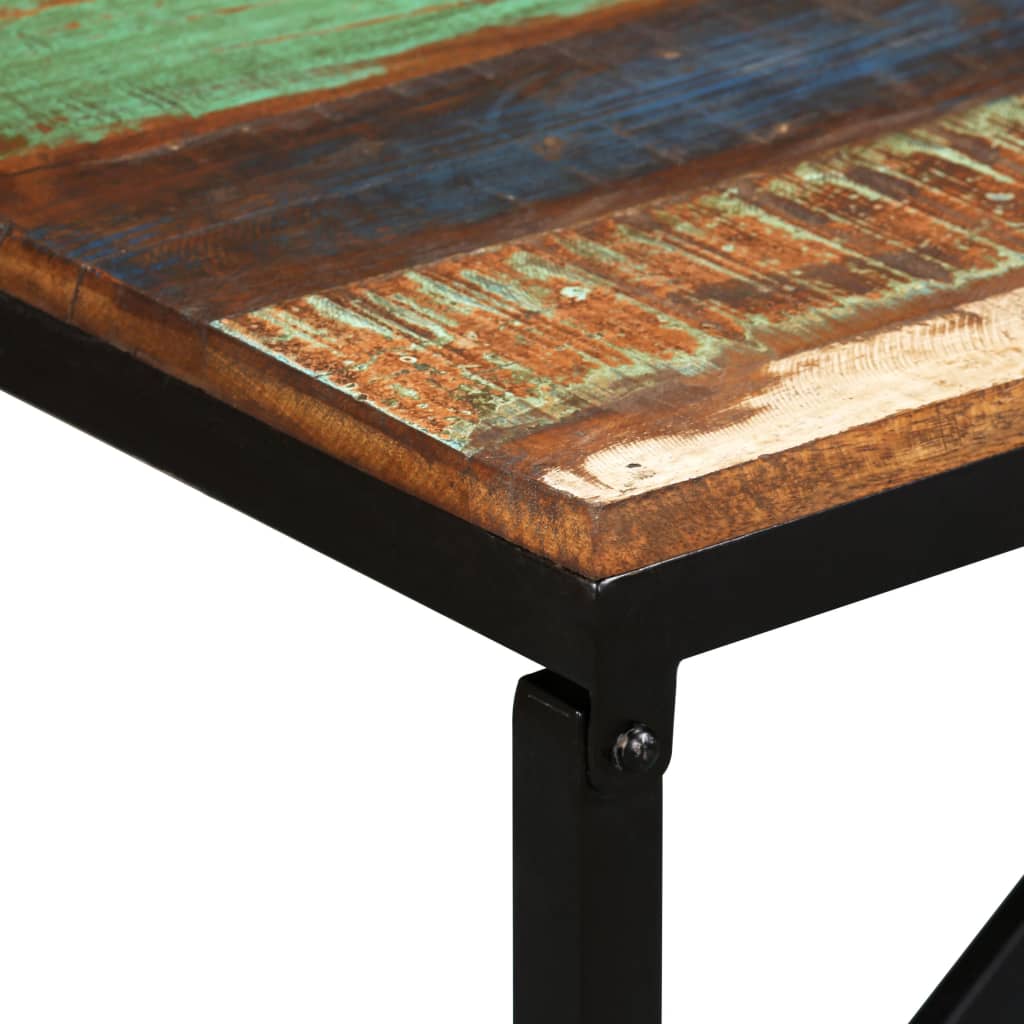 Klupa od masivnog obnovljenog drva 110 x 35 x 45 cm