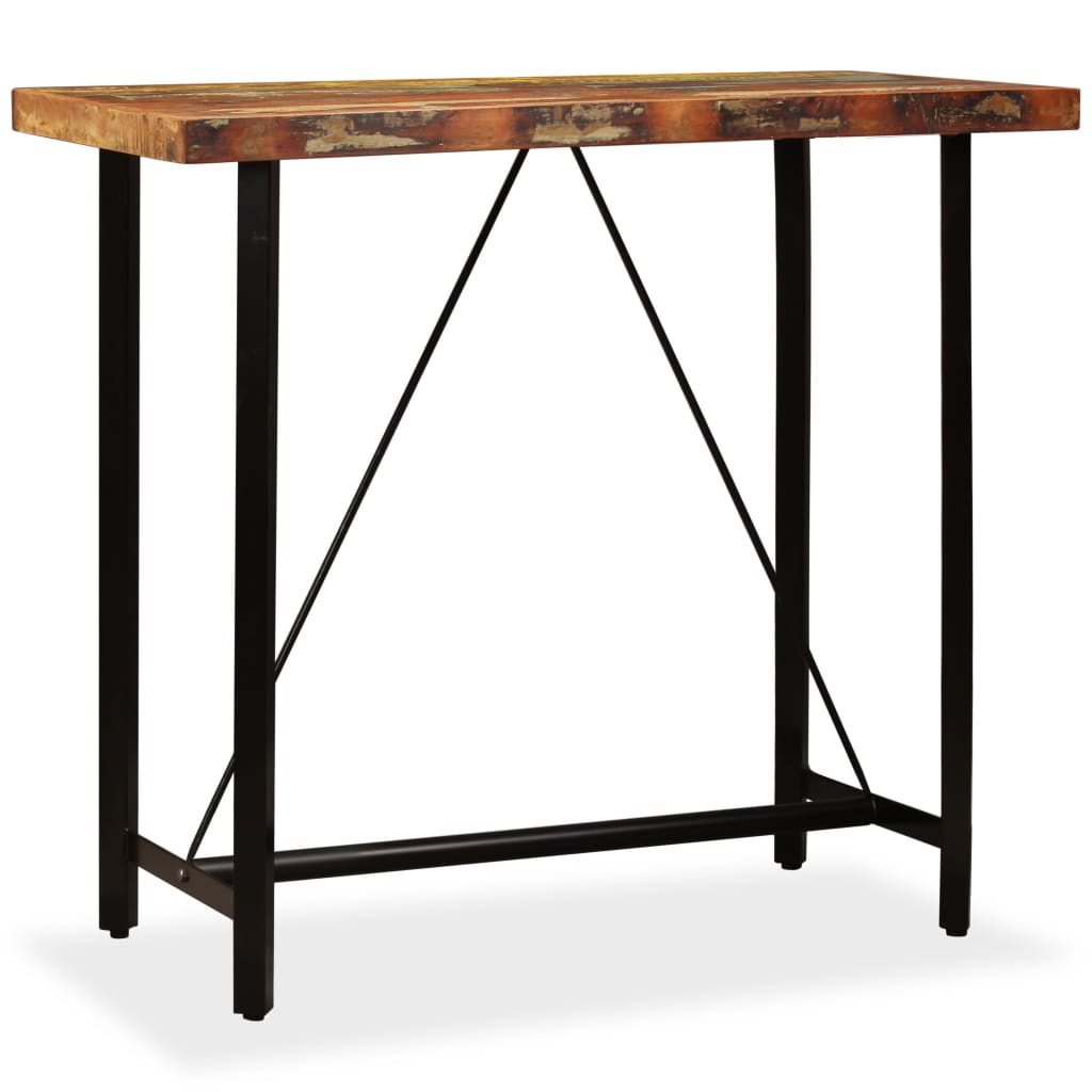 Barski Stol od Masivnog Obnovljenog Drva 120x60x107 cm