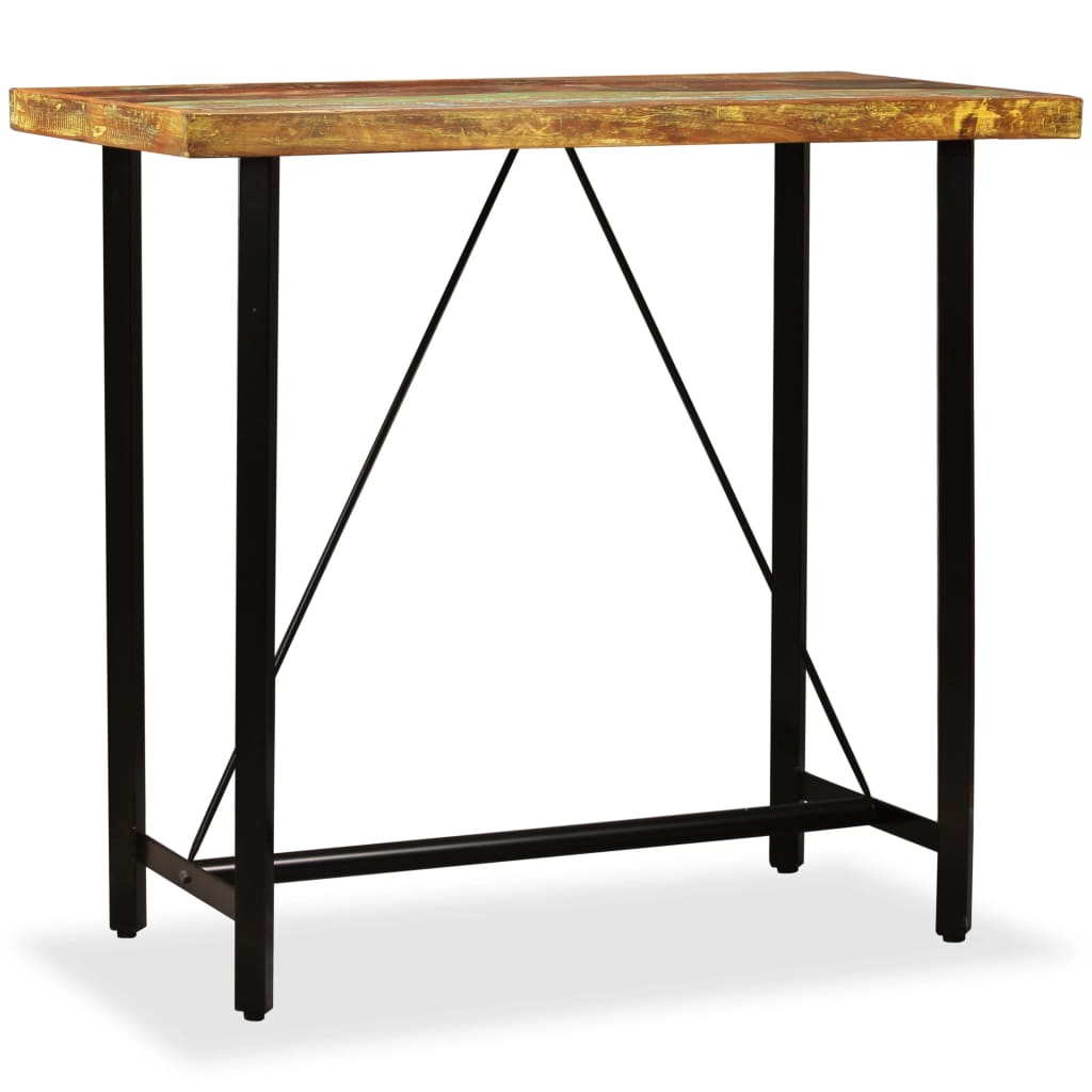 Barski Stol od Masivnog Obnovljenog Drva 120x60x107 cm