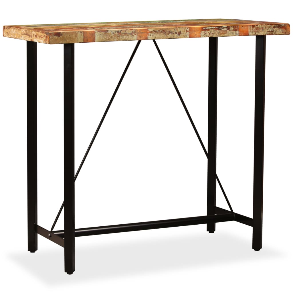Barski Stol od Masivnog Obnovljenog Drva 120x60x107 cm
