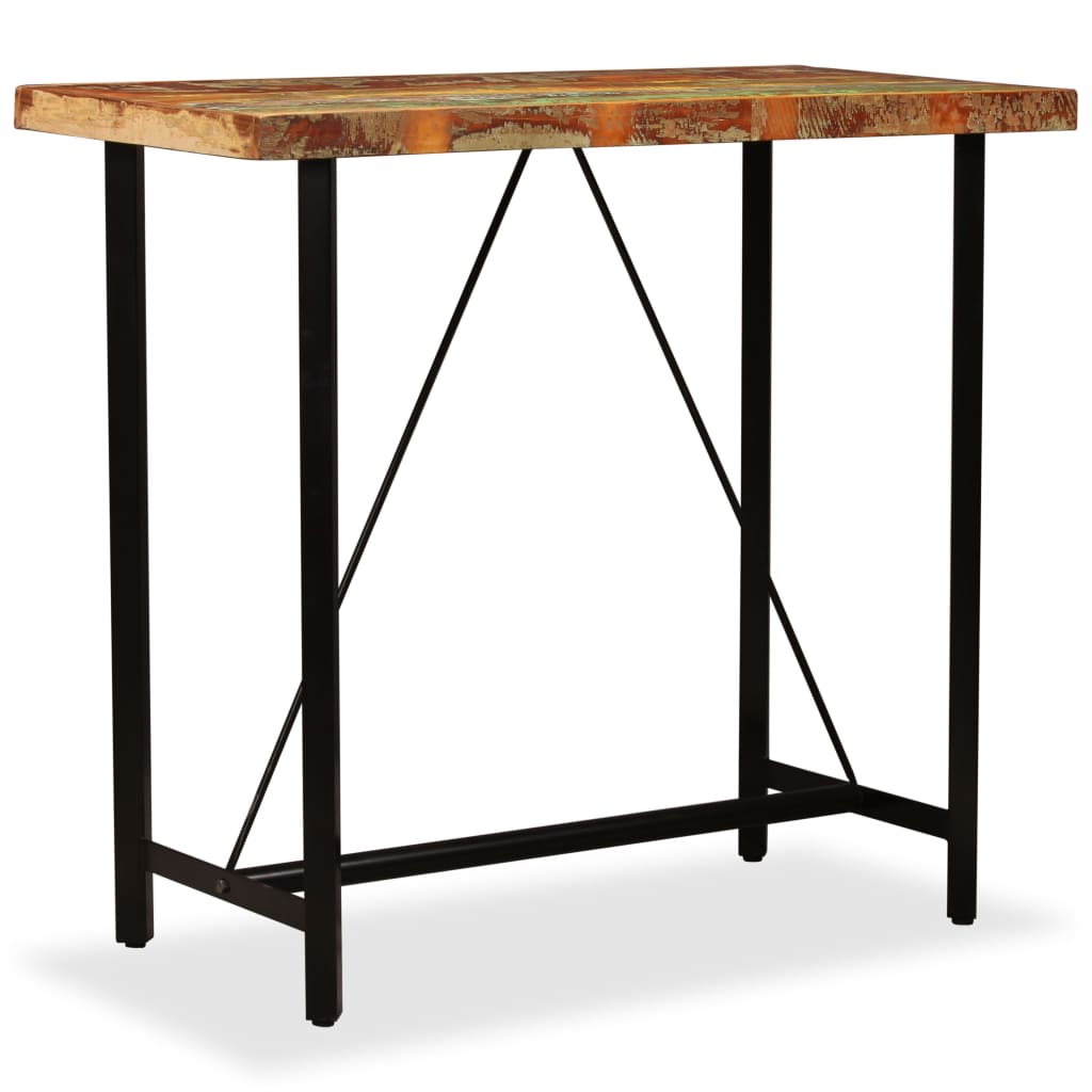 Barski Stol od Masivnog Obnovljenog Drva 120x60x107 cm