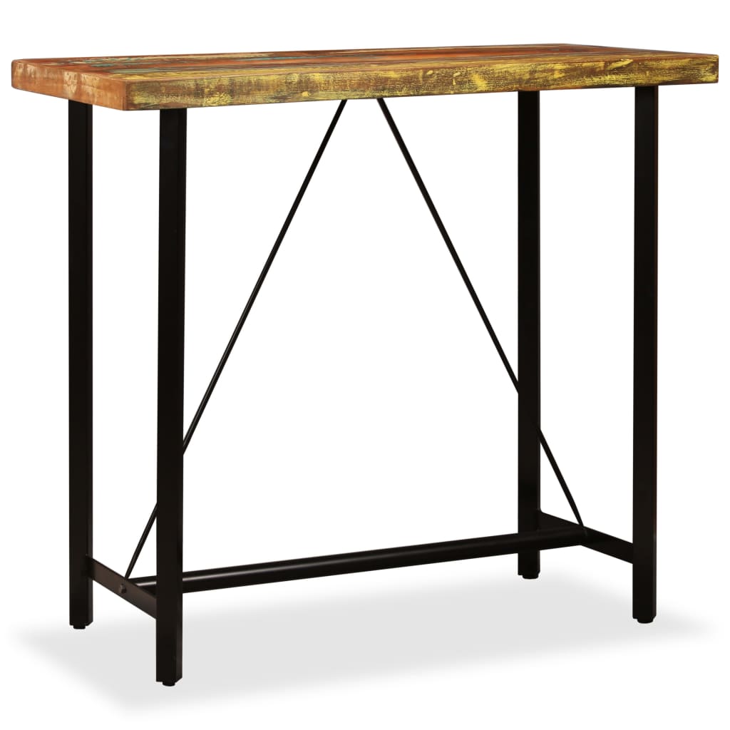 Barski Stol od Masivnog Obnovljenog Drva 120x60x107 cm