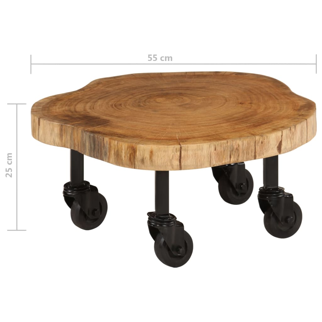 Stolić za kavu od masivnog drva bagrema 60 x 55 x 25 cm