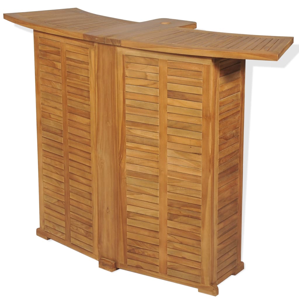 Sklopivi barski stol od masivne tikovine 155 x 53 x 105 cm