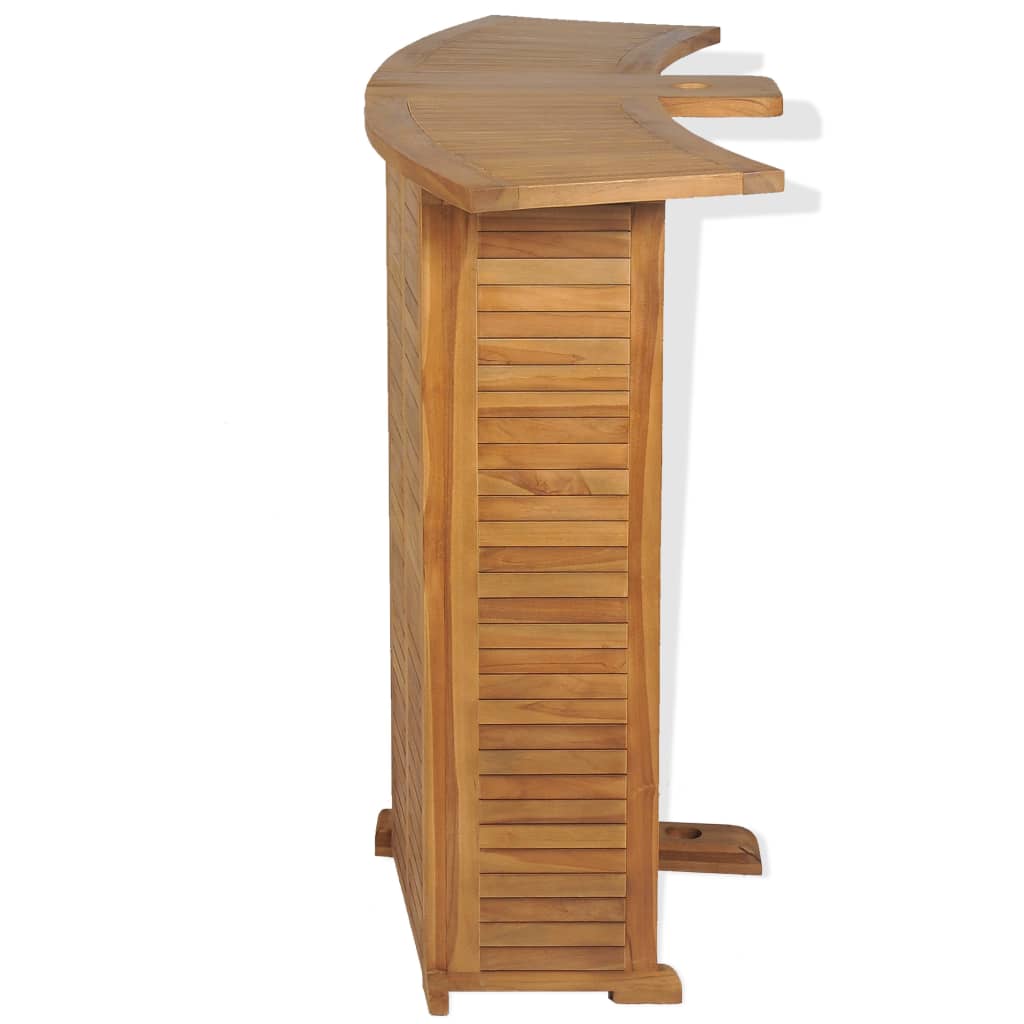 Sklopivi barski stol od masivne tikovine 155 x 53 x 105 cm