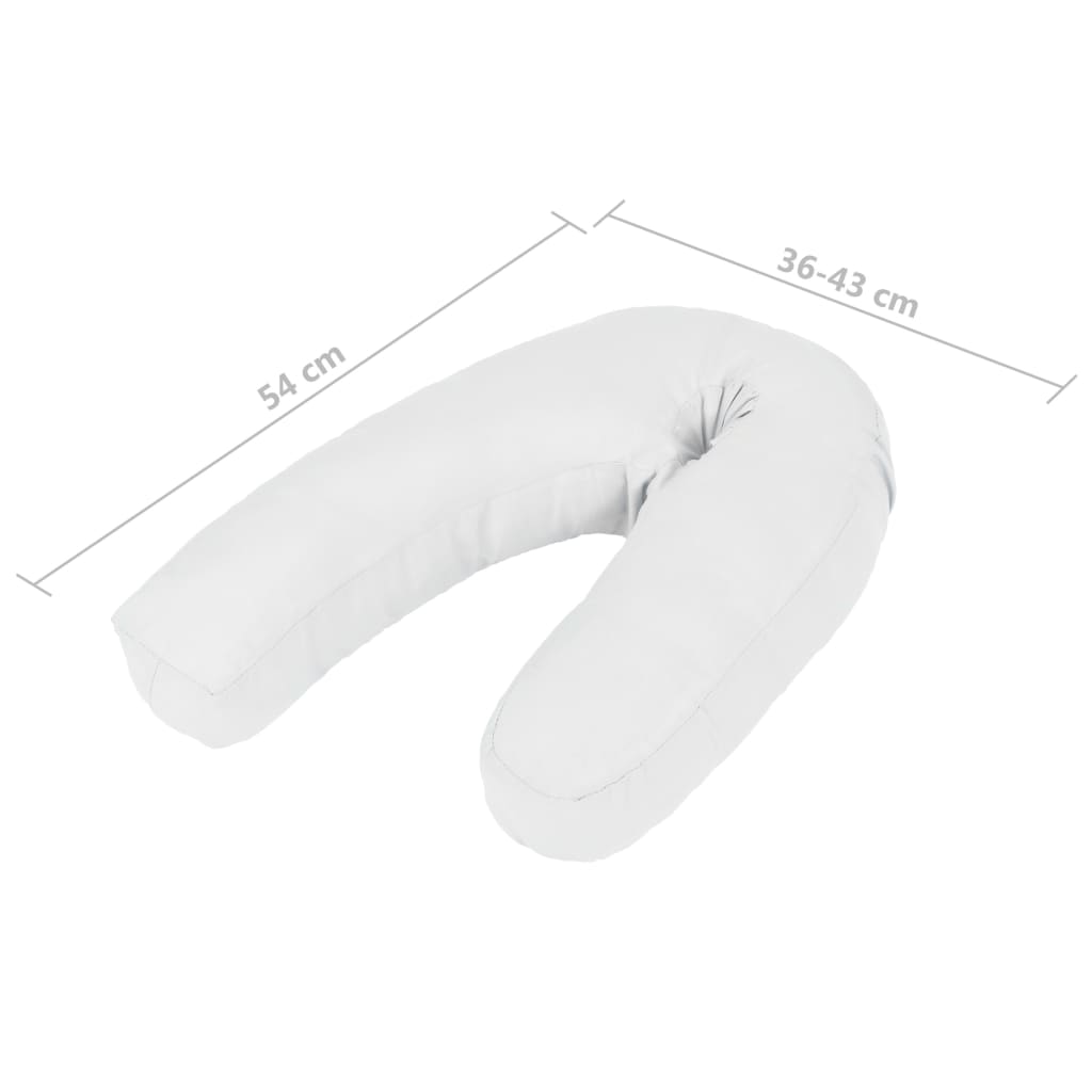 Jastuk za trudnice u obliku slova J 54 x (36 - 43) cm bijeli
