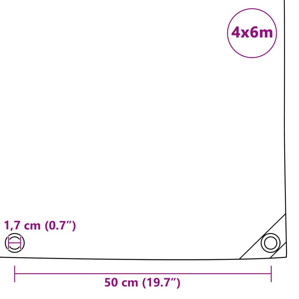 Cerada 650 g/m² 4x6 m plava