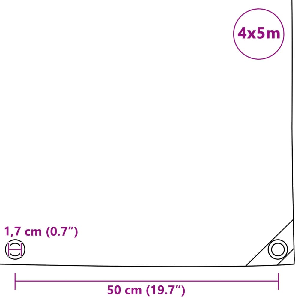 Cerada 650 g/m² 4x5 m bijela