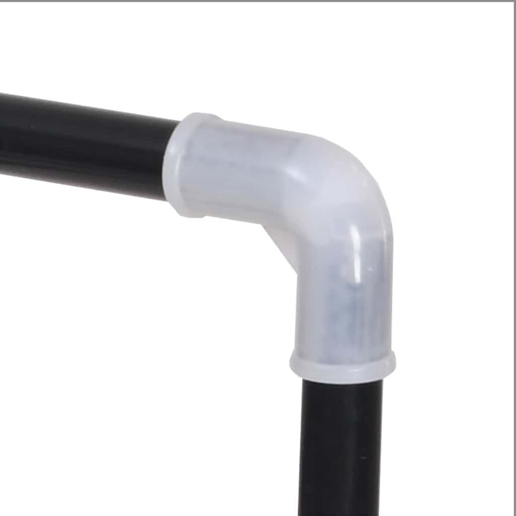 Stalak za cipele s 4 police od metala i plastike crni