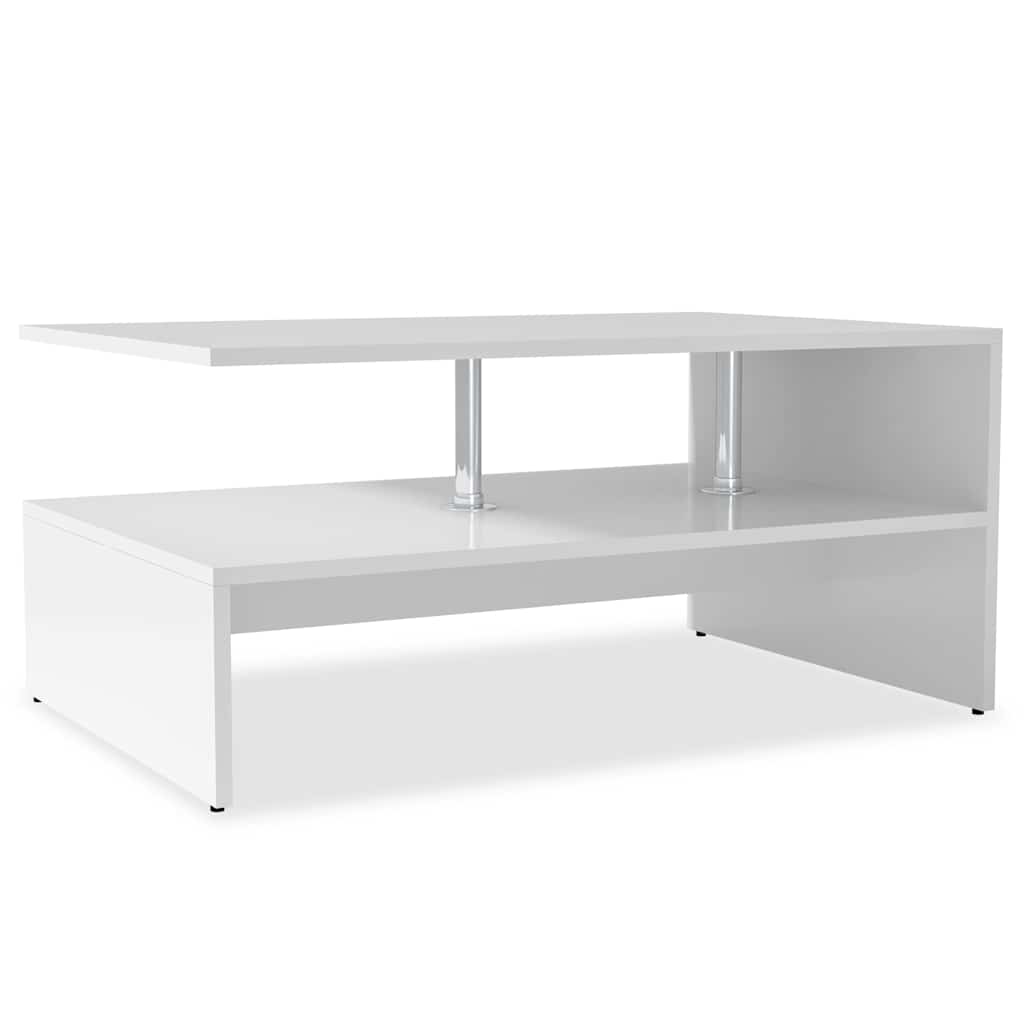 Stolić za kavu od konstruiranog drva 90 x 59 x 42 cm bijeli