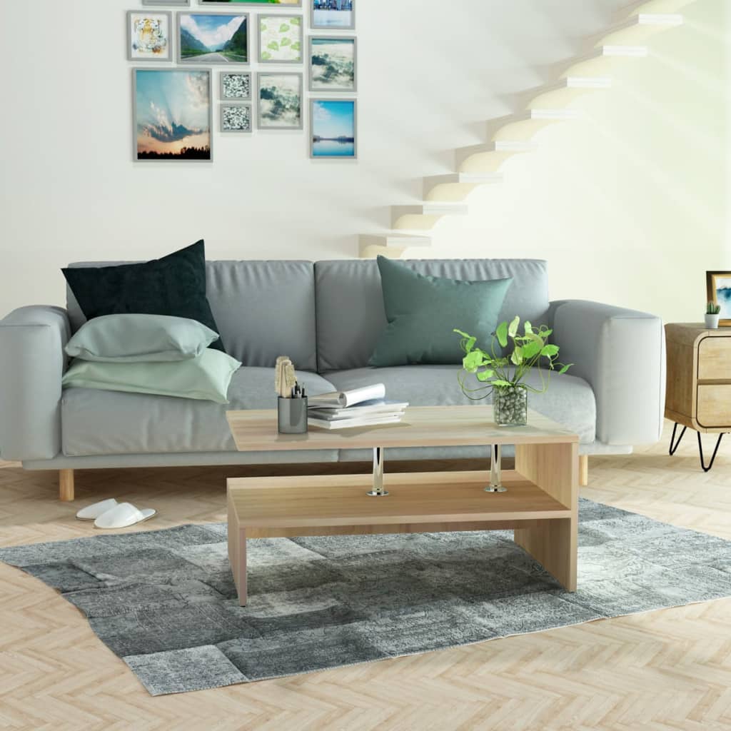 Stolić za kavu od konstruiranog drva 90x59x42 cm boja hrasta