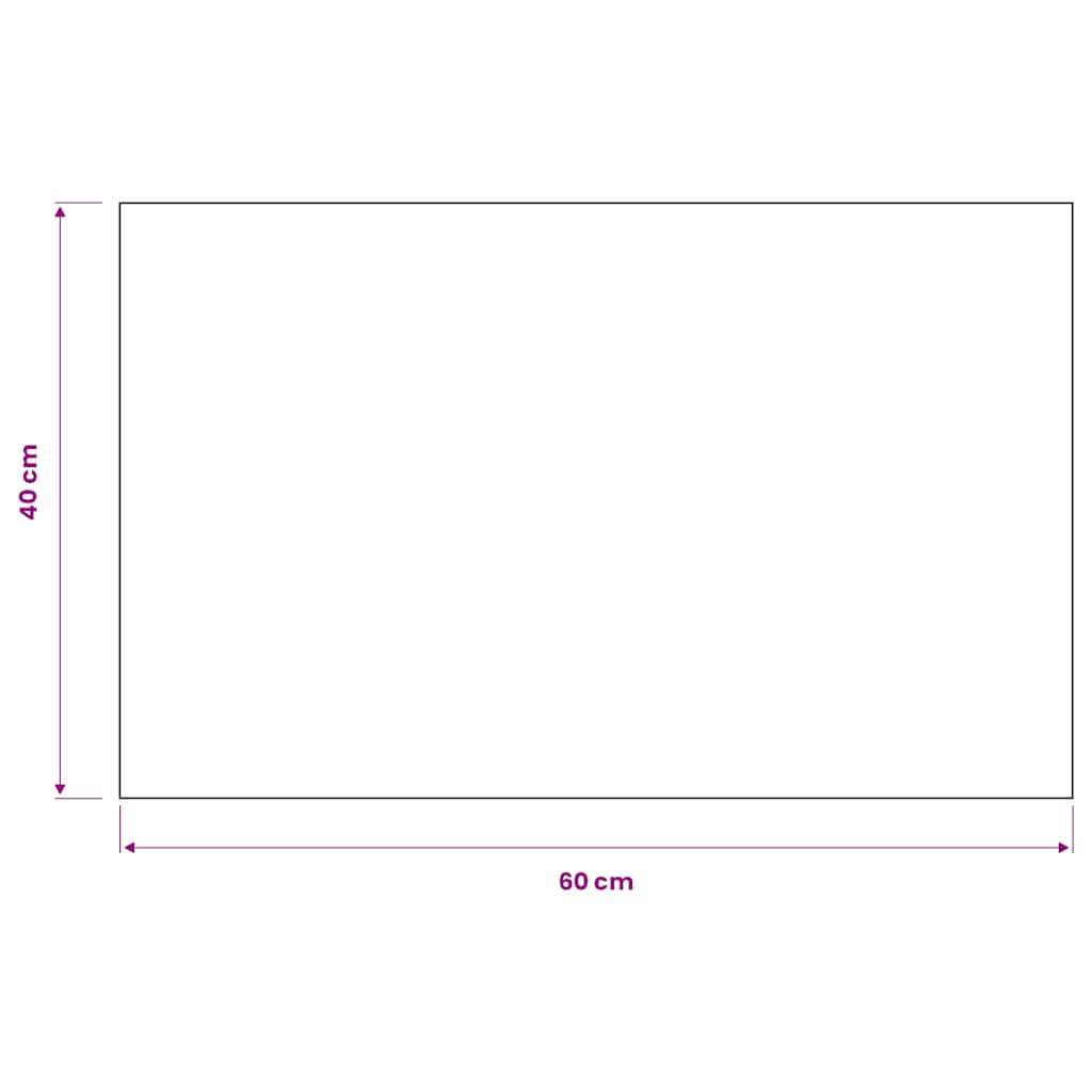 Otirač za Zadržavanje Prašine Pravokutni 40x60 cm Crni
