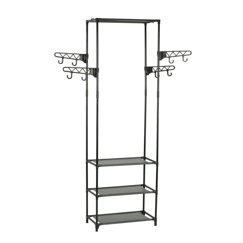 Stalak za odjeću čelik i netkana tkanina 55x28,5x175 cm crni