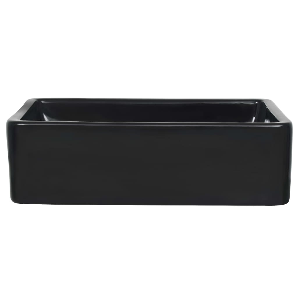 Keramički kvadratni umivaonik 41 x 30 x 12 cm crni