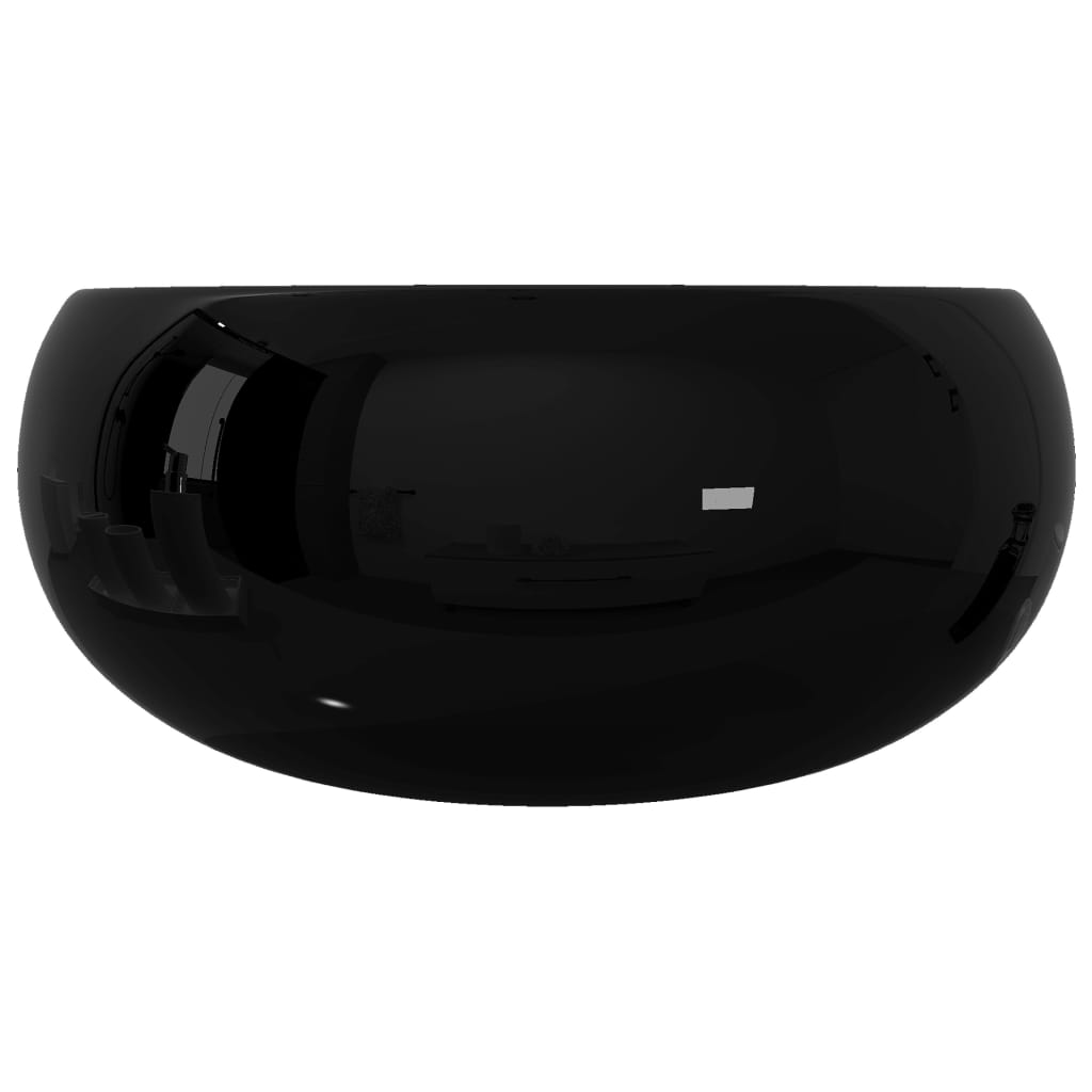 Keramički okrugli umivaonik 40 x 15 cm crni