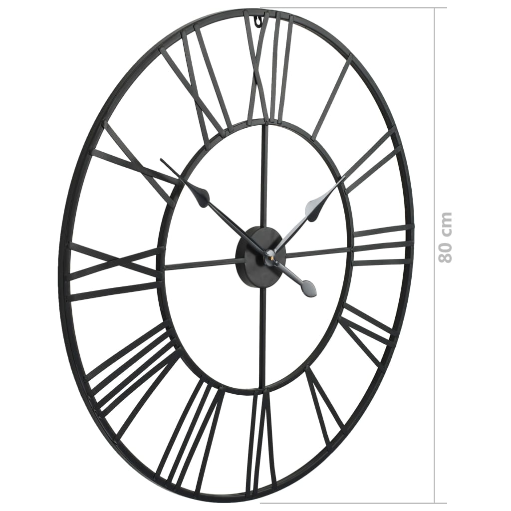 Starinski zidni sat s kvarcnim mehanizmom metalni 80 cm XXL