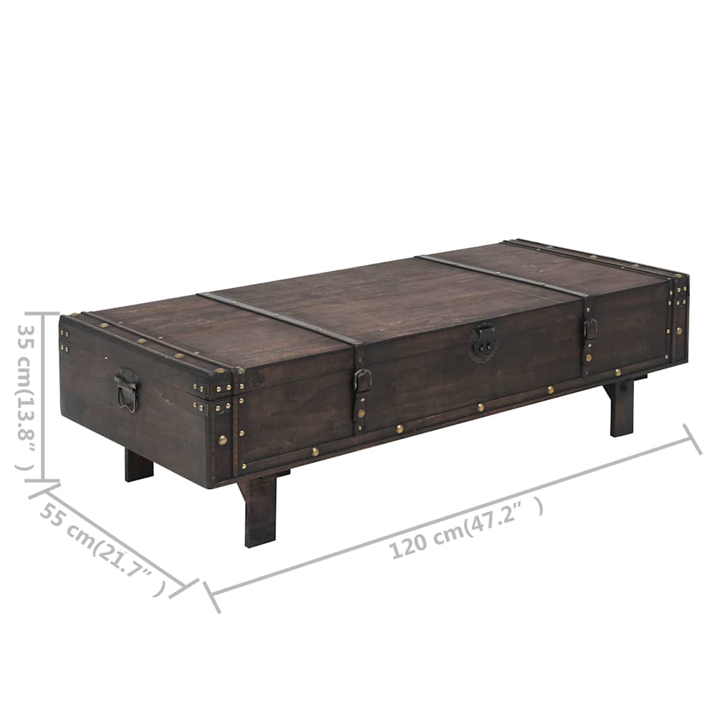 Stolić za kavu od šperploča vintage stil 120x55x35 cm