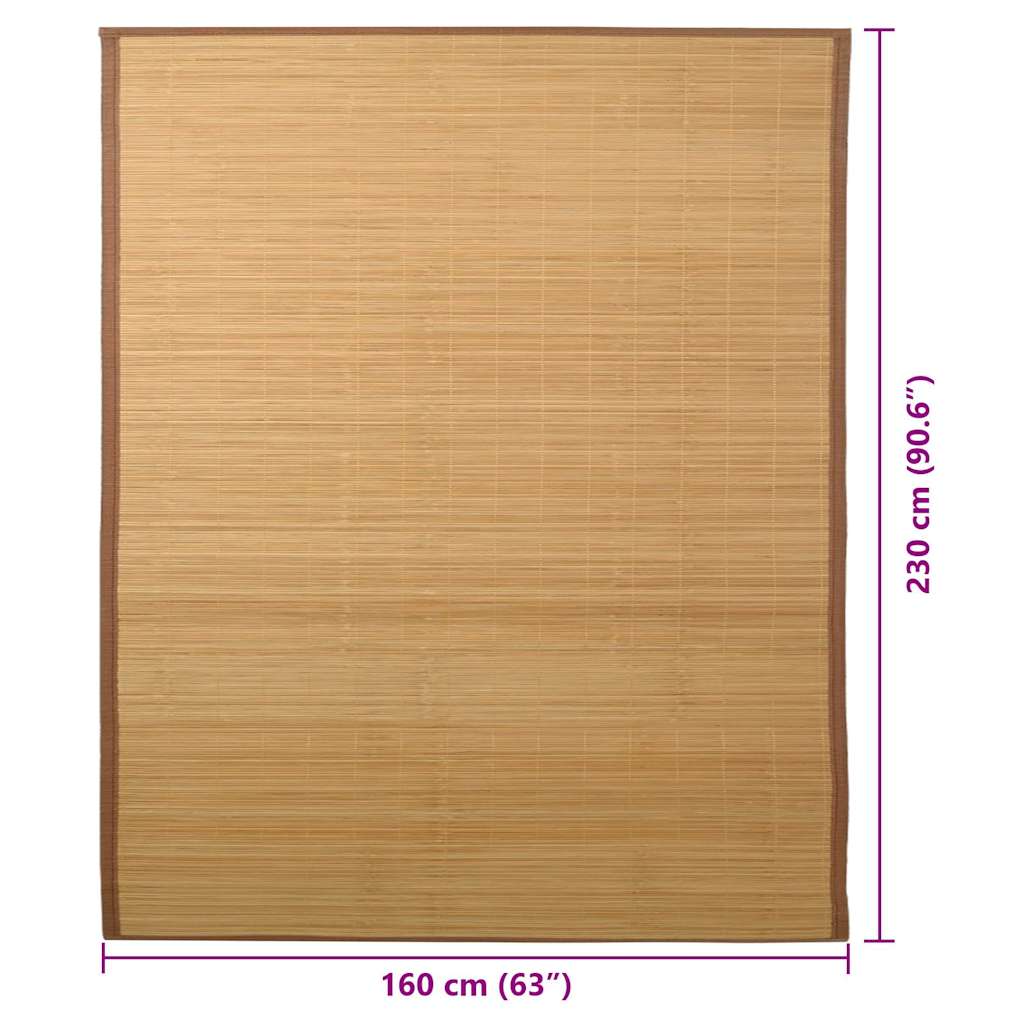 Tepih od bambusa 160 x 230 cm smeđi