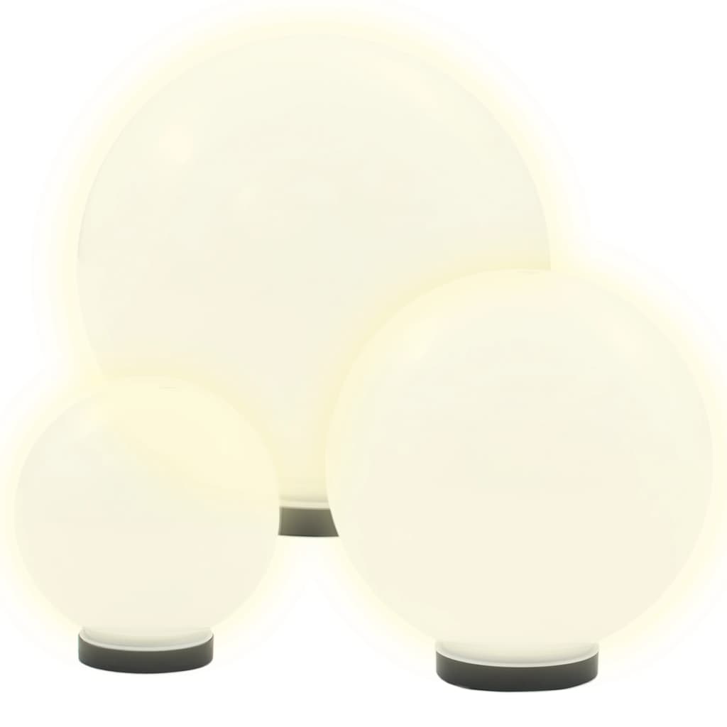 LED kuglasta svjetiljka 3 kom 20/30/40 cm PMMA
