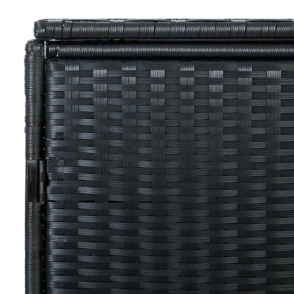 Ukrasna Kutija od Poliratana za 2 Kante za Otpad Crna 148x80x111 cm