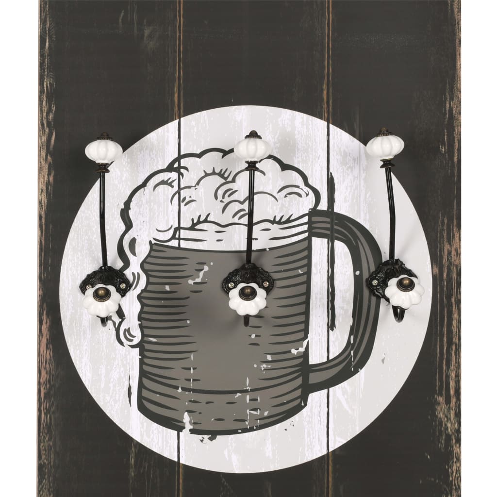 Zidna vješalica za kapute sa 6 kuka 120 x 40 cm