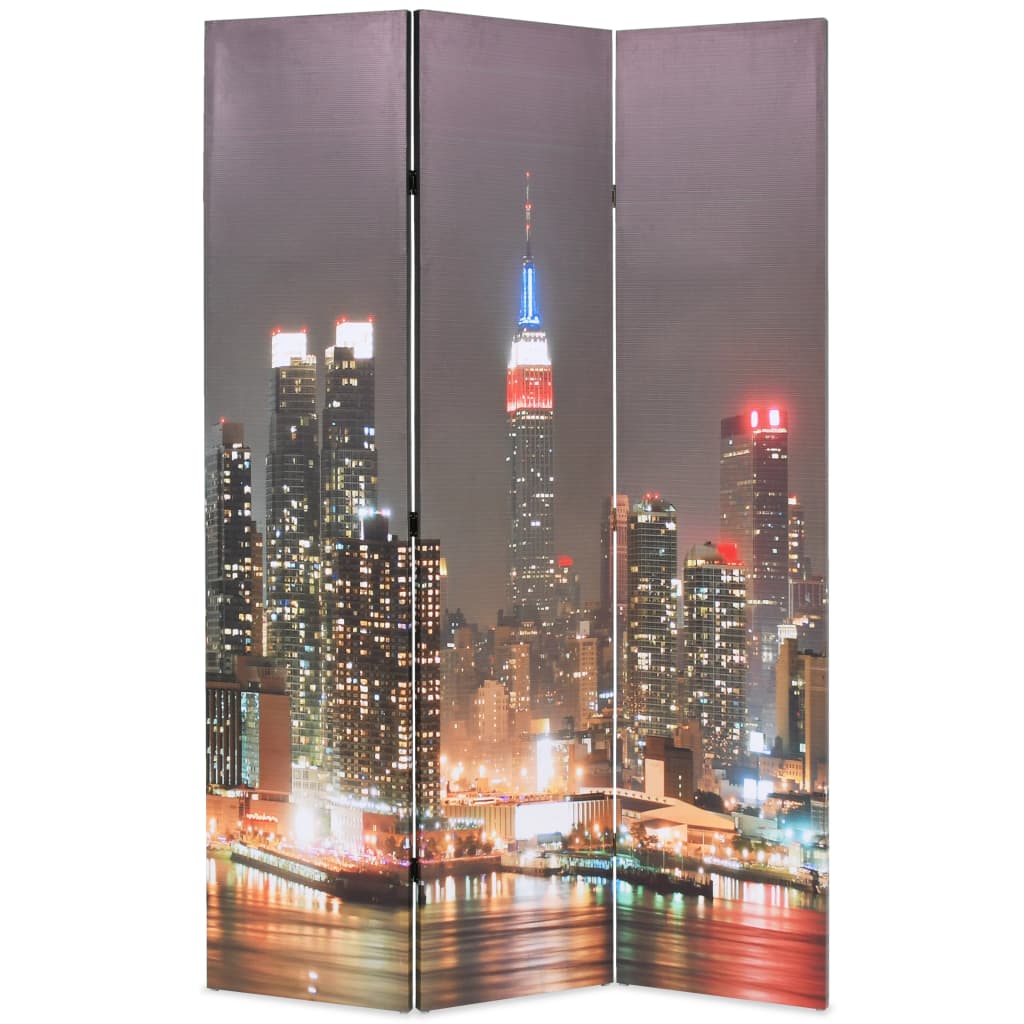Sklopiva sobna pregrada sa slikom New Yorka noću 120 x 170 cm