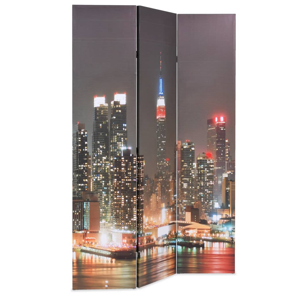 Sklopiva sobna pregrada sa slikom New Yorka noću 120 x 170 cm