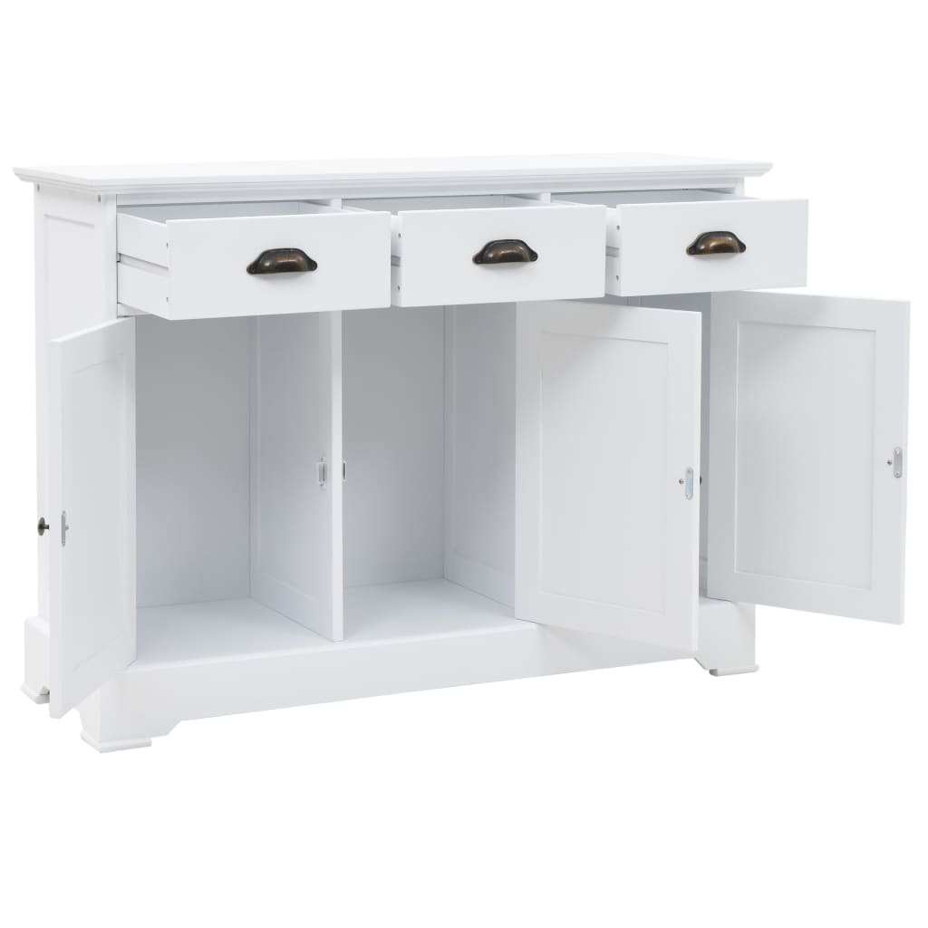 Komoda s 3 vratima MDF i borovina 105 x 35 x 77,5 cm