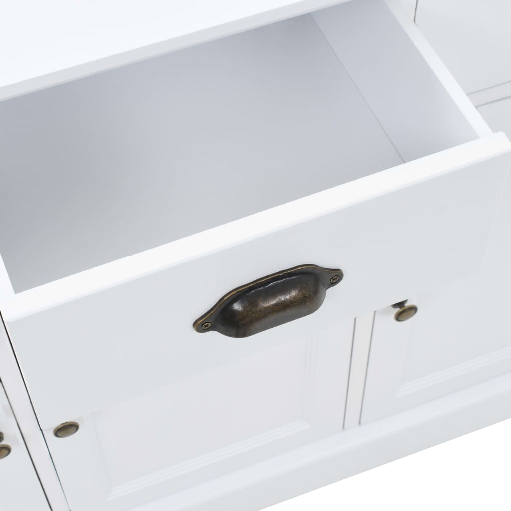 Komoda s 3 vratima MDF i borovina 105 x 35 x 77,5 cm