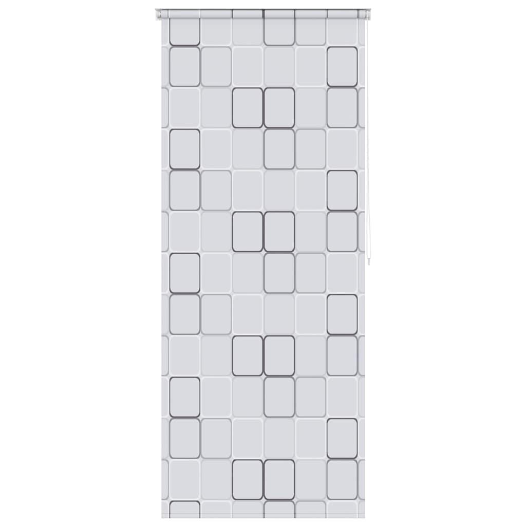 Roleta za tuš 100 x 240 cm s uzorkom kvadrata
