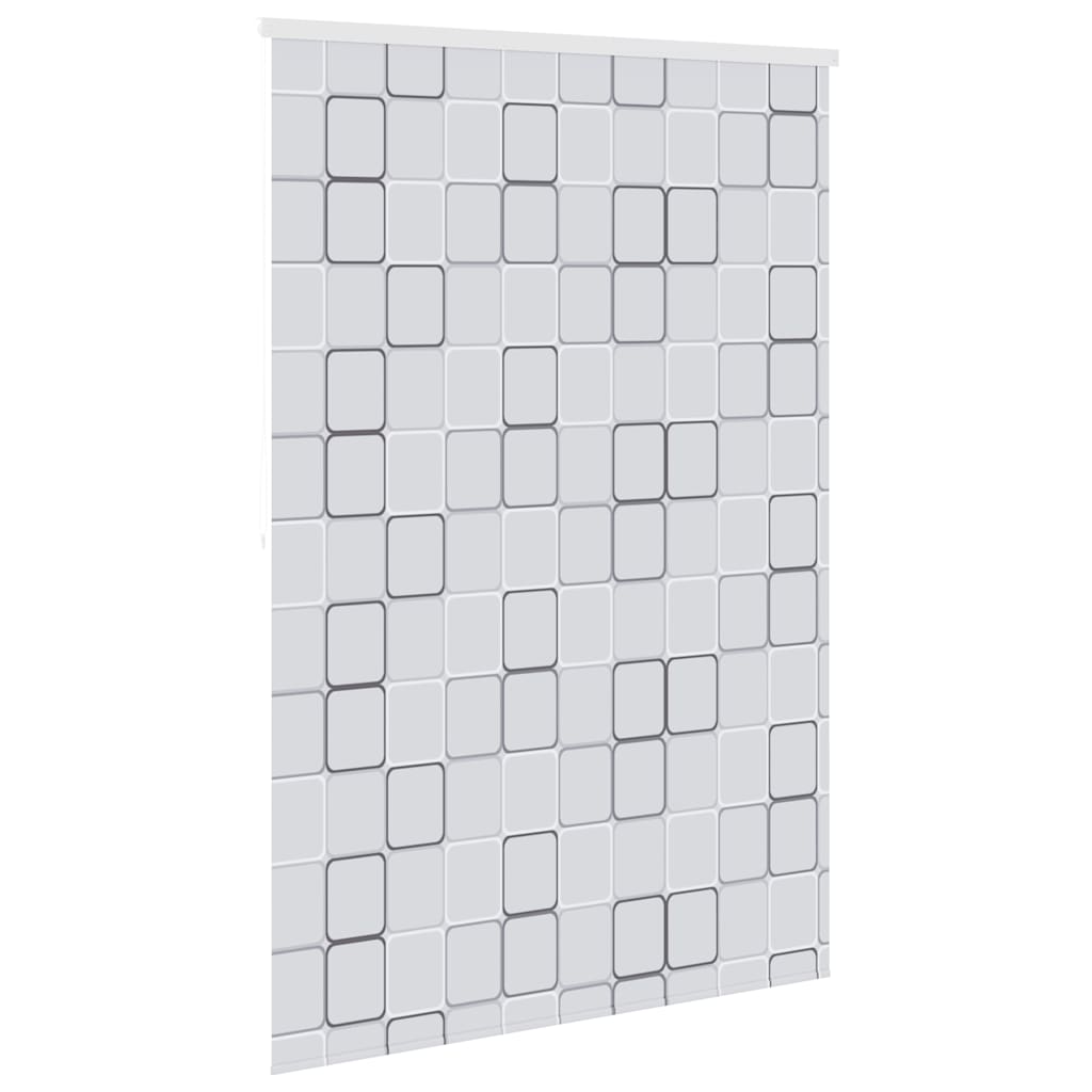 Roleta za tuš 140 x 240 cm s uzorkom kvadrata