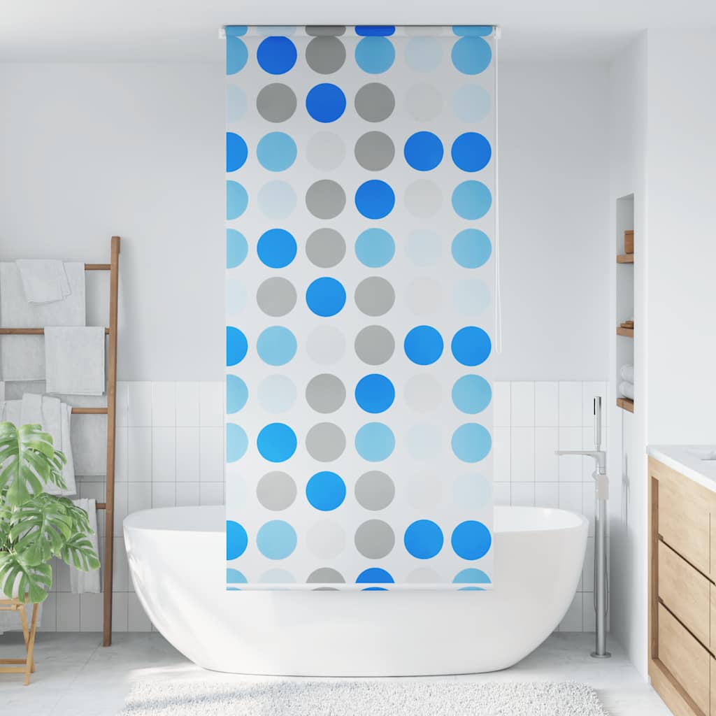 Roleta za tuš 120 x 240 cm s uzorkom krugova
