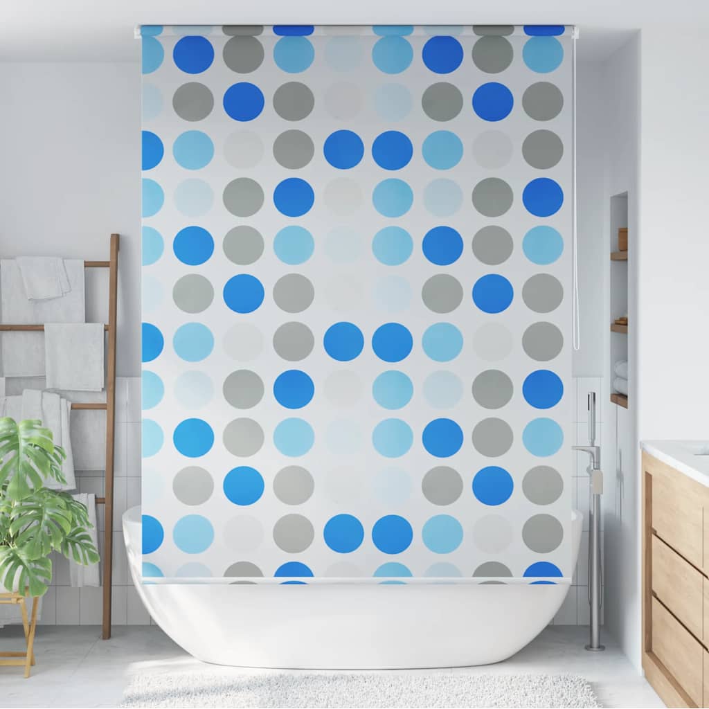 Roleta za tuš 140 x 240 cm s uzorkom krugova