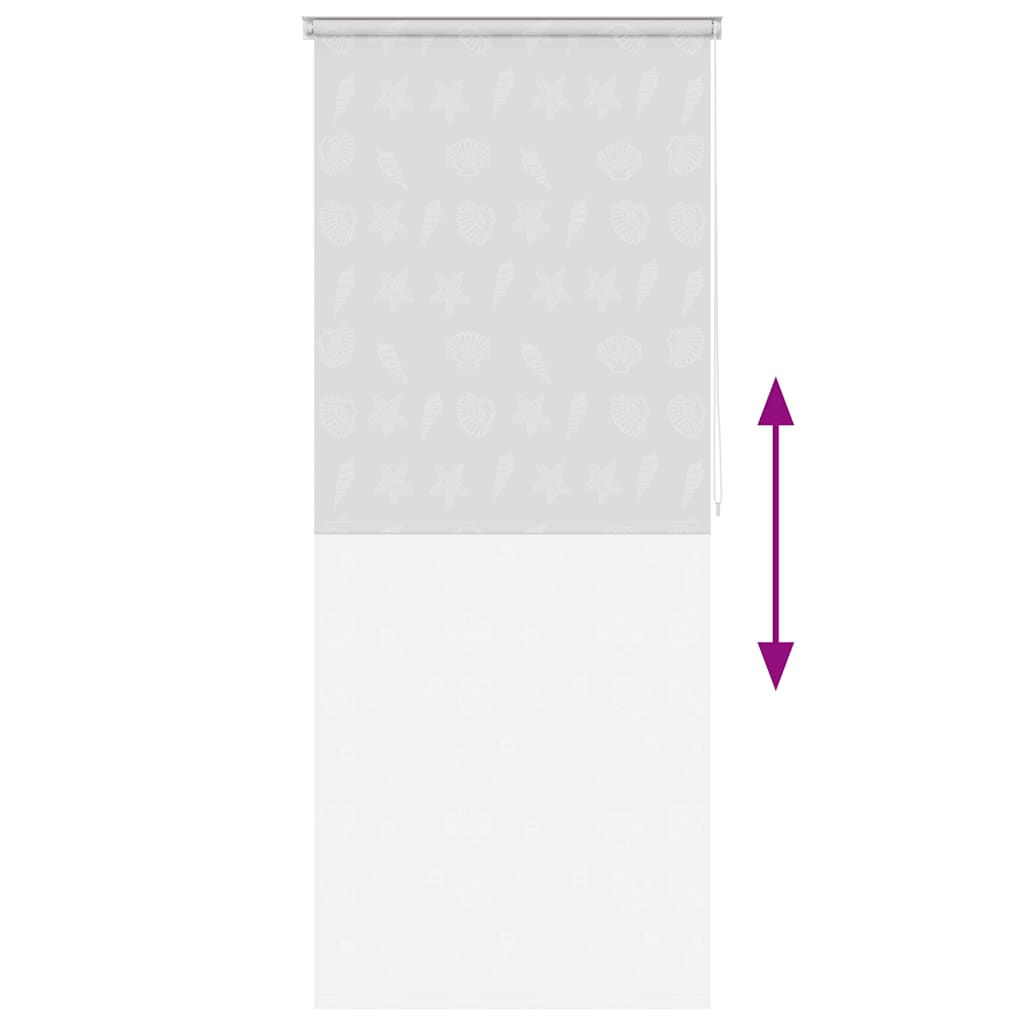 Roleta za tuš 80 x 240 cm s uzorkom morskih zvijezda