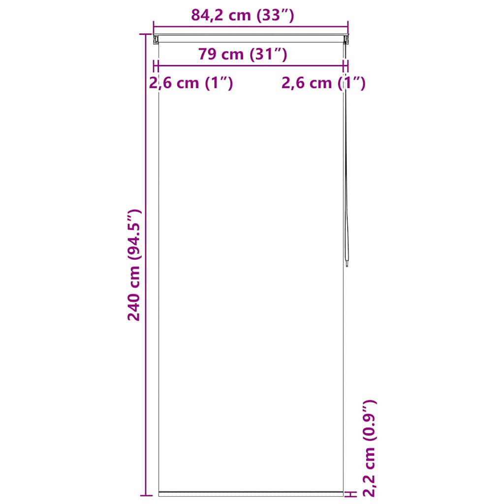 Roleta za tuš 80 x 240 cm s uzorkom morskih zvijezda