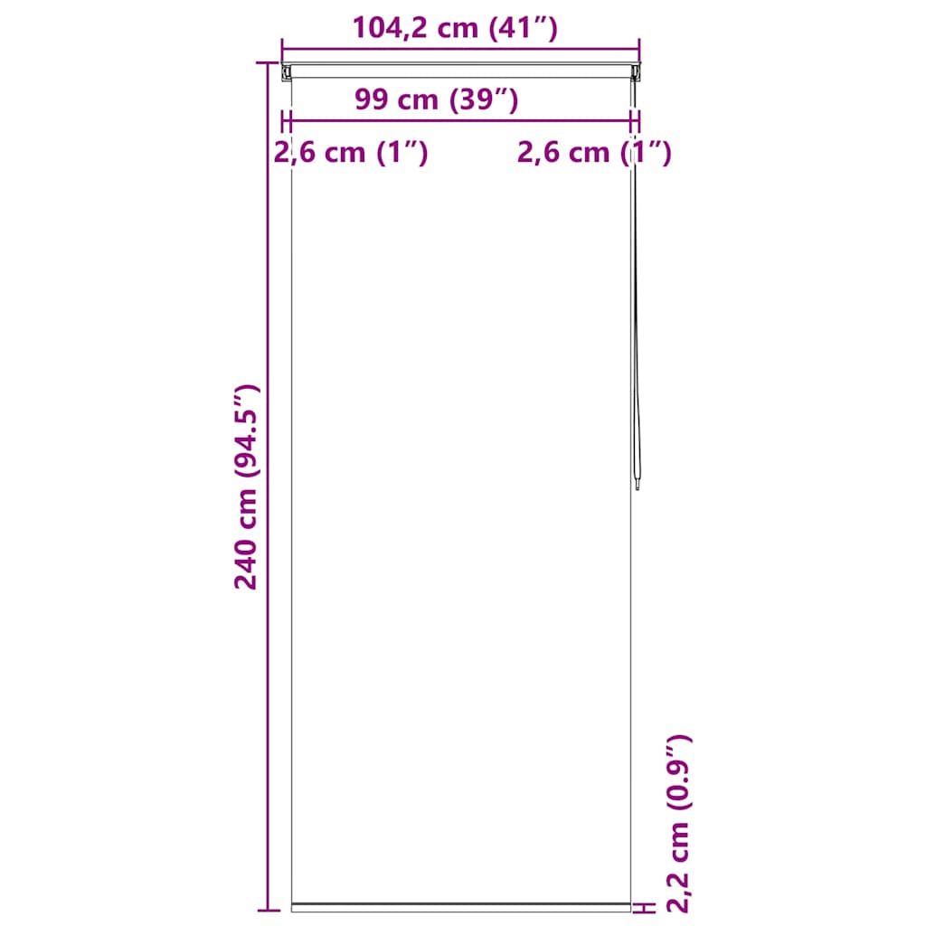 Roleta za tuš 100 x 240 cm s uzorkom morskih zvijezda