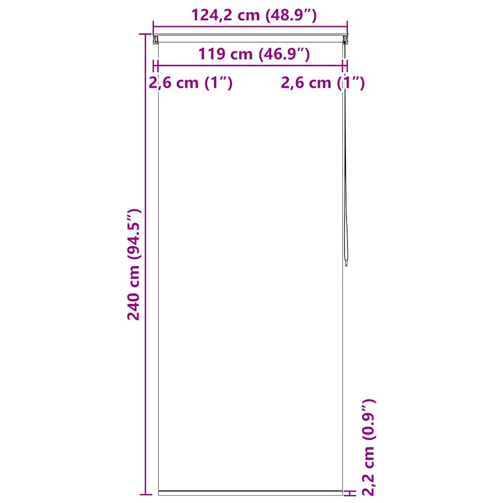 Roleta za tuš 120 x 240 cm s uzorkom morskih zvijezda